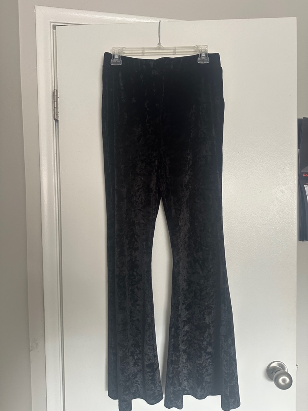 Disturbia Black Velvet Flare Pants